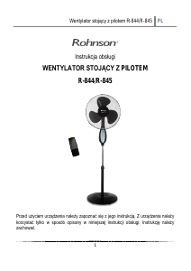Instrukcja Rohnson R-844 Wentylator