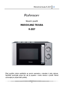 Manuál Rohnson R-2037 Mikrovlnná trouba