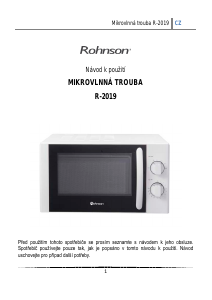 Manuál Rohnson R-2019 Mikrovlnná trouba