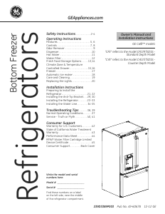 Manual GE CFE29TSDSS Fridge-Freezer