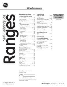 Manual GE CGS980SEMSS Range