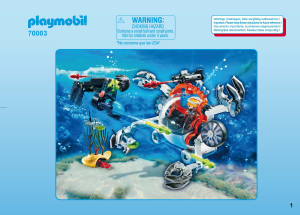 Handleiding Playmobil set 70003 Adventure Spy Team Bemande onderwaterrobot