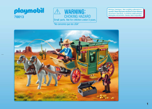 Handleiding Playmobil set 70013 Western Western koets