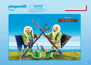 Instrukcja Playmobil set 70042 Dragons Mieczyk i Szpada w zbroi to latania