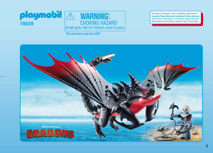 Instrukcja Playmobil set 70039 Dragons Śmierciozur i Grimmel