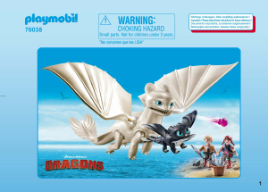 Manual Playmobil set 70038 Dragons Light fury, pui de dragon si copii