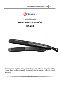 Instrukcja Hair Majesty HM-4018 Prostownica