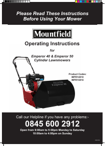 Manual Mountfield Emperor 50 Lawn Mower