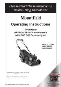 Manual Mountfield SP185 Lawn Mower