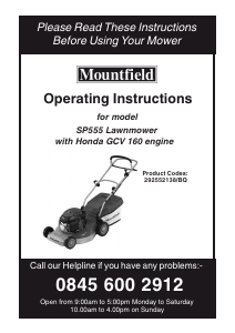 Manual Mountfield SP555 Lawn Mower