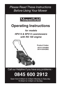 Manual Mountfield HP414 Lawn Mower