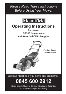 Manual Mountfield SP535HWV Lawn Mower