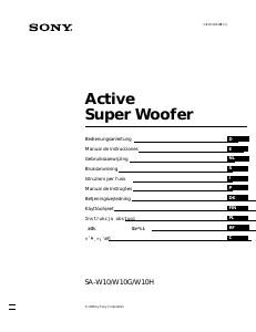 Manual Sony SA-W10 Subwoofer