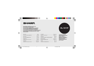 Käyttöohje Sharp EL-1611P Nauhalaskin