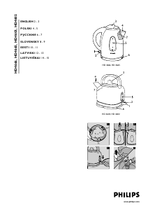 Rokasgrāmata Philips HD4602 Tējkanna