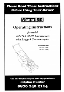 Handleiding Mountfield HP470 Grasmaaier