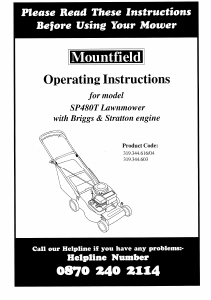 Manual Mountfield SP480T Lawn Mower