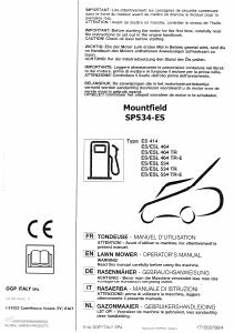 Manual Mountfield SP534ES Lawn Mower
