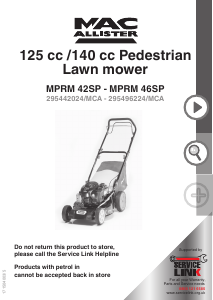 Manual MacAllister MPRM46SP Lawn Mower