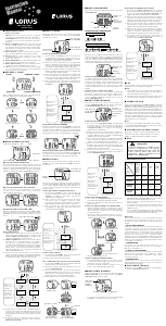 Manual de uso Lorus YK62 Aparato de relojería