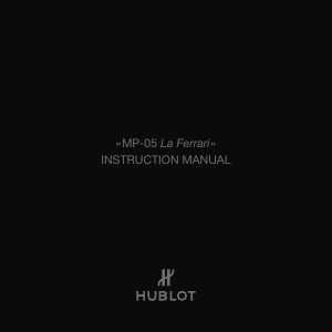 Handleiding Hublot 905.JN.0001.RX Mp Mp-05 LaFerrari Aperta Horloge
