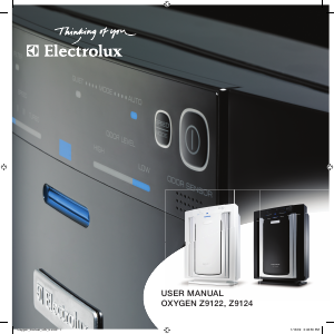 Manual de uso Electrolux Z9122 Oxygen Purificador de aire
