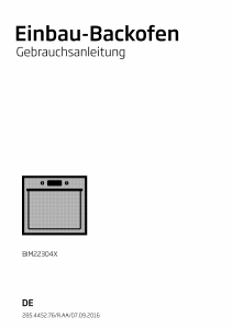 Bedienungsanleitung BEKO BIM22304X Backofen