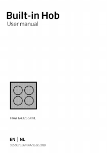 Bruksanvisning BEKO HIAW 64325 SX NL Häll