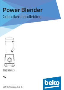 Handleiding BEKO TBS3164X Blender