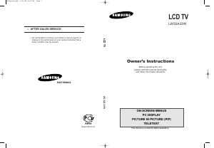 Manual Samsung LW32A33W LCD Television