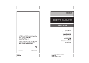 Instrukcja Citizen SRP-265N Kalkulator