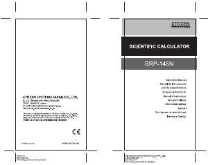 Instrukcja Citizen SRP-145N Kalkulator