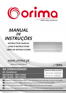 Manual de uso Orima ORT-12-R32 Aire acondicionado