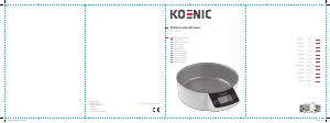 Mode d’emploi Koenic KKS 3220 Balance de cuisine