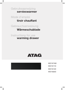 Manual ATAG WD1611D Warming Drawer