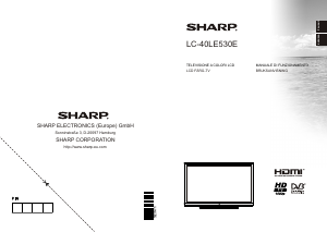 Bruksanvisning Sharp LC-40LE530E LCD TV