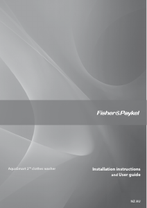 Bruksanvisning Fisher and Paykel WL80T65CW2 AquaSmart 2 Tvättmaskin