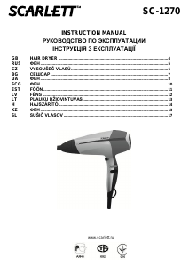 Priručnik Scarlett SC-1270 Sušilo za kosu