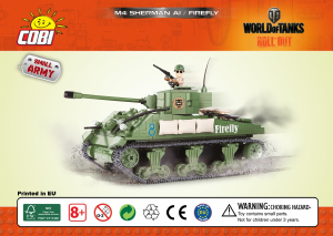Kasutusjuhend Cobi set 3007 World of Tanks M4 Sherman A1 - Firefly