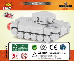 Bruksanvisning Cobi set 3016 World of Tanks Leopard I (nano)
