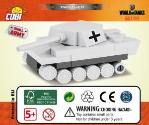 Manual Cobi set 3019 World of Tanks Panther (nano)