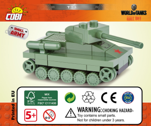 Manual Cobi set 3021 World of Tanks T34 (nano)