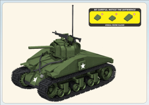 Käyttöohje Cobi set 2437 Small Army WWII M4 Sherman