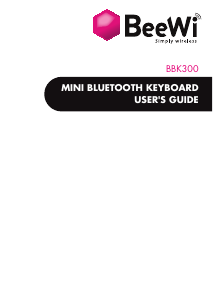 Bruksanvisning BeeWi BBK300 Tangentbord