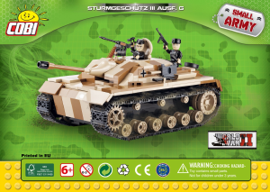 Mode d’emploi Cobi set 2465 Small Army WWII Sturmgeschutz II ausf. G