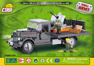 Instrukcja Cobi set 2468 Small Army WWII Opel Blitz 3t with Flak 38