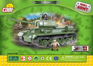 Käyttöohje Cobi set 2476 Small Army WWII T-34/85