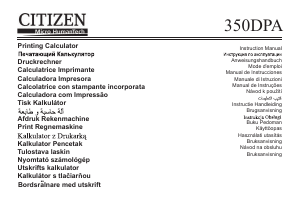 Bruksanvisning Citizen 350DPA Skrivende kalkulator