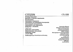 Bruksanvisning Citizen CX-32II Räknemaskin med räkneremsa