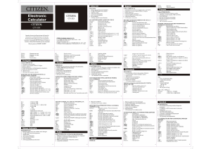 Handleiding Citizen CT-555 Rekenmachine